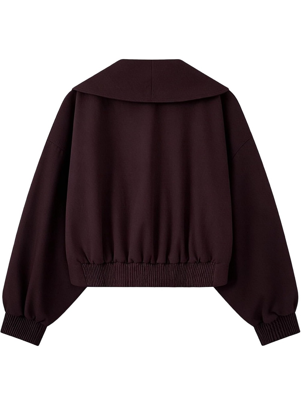 Women's Dark Brown Cropped Shawl-Collar Jacket - Picture 3 of 10
